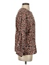 Weekend Animal Print Orange Long Sleeve Blouse Size S - photo 4