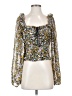 Free People 100% Polyester Green Long Sleeve Blouse Size XS - photo 1
