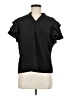 Droimp 100% Polyester Black Short Sleeve Blouse Size 8 - 10 - photo 1