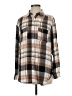 Pilcro Plaid Gray Long Sleeve Button-Down Shirt Size S - photo 1