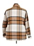 Shein Curve 100% Polyester Plaid Brown Long Sleeve Blouse Size 18 Plus (3) - photo 2