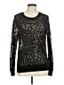 Vince Camuto Animal Print Black Pullover Sweater Size M - photo 1