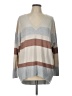 Ann Taylor LOFT Stripes Gray Pullover Sweater Size L - photo 1