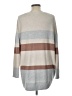 Ann Taylor LOFT Stripes Gray Pullover Sweater Size L - photo 2
