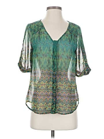 Skies Are Blue Short Sleeve Blouse (view 1)