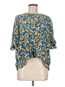 Amour Vert 3/4 Sleeve Silk Top