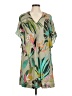 Vilagallo 100% Polyester Tropical Green Casual Dress Size EU (FR) 40 / US 8 - photo 1
