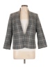 Black Label by Evan Picone 100% Polyester Plaid Gray Blazer Size 10 - photo 1