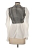 Shein Houndstooth White Long Sleeve Blouse Size S - photo 2