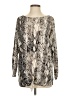 Bibi Silver Long Sleeve Blouse Size S - photo 1