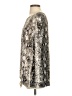 Bibi Silver Long Sleeve Blouse Size S - photo 5