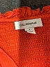 Calligraphie Orange Short Sleeve Blouse Size S - photo 7
