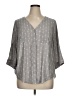 Torrid 100% Polyester Gray 3/4 Sleeve Blouse Size 1X Plus (1) - photo 1