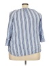 Fred David 100% Rayon Blue 3/4 Sleeve Blouse Size 2X - photo 2