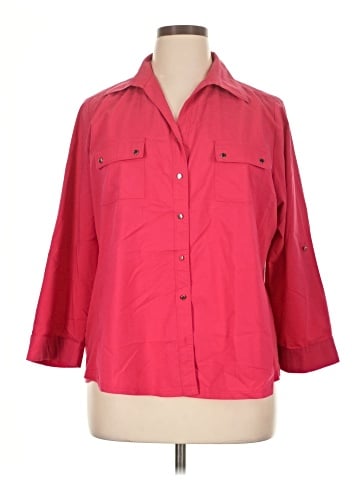 Croft & Barrow 3/4 Sleeve Button-Down Shirt (view 1)