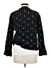 Eileen Fisher 100% Cotton Chevron-herringbone Black Blazer Size M - photo 2