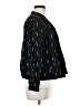 Eileen Fisher 100% Cotton Chevron-herringbone Black Blazer Size M - photo 4