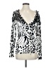 Boston Proper Animal Print Silver Cardigan Size S - photo 1