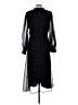 Ann Taylor Polka Dots Black Blue Casual Dress Size 12 - photo 2