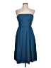 J.Crew 100% Silk Solid Blue Cocktail Dress Size 10 (petite) - photo 1