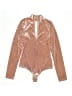 G by GUESS Metallic Brown Bodysuit Size S - photo 1