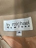 B Michael 100% Polyester Tan Coat Size 14 - photo 6