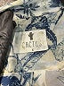 Cactus Paisley Silver Blue Long Sleeve Blouse Size S - photo 7