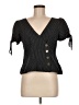 LPA Black Short Sleeve Blouse Size M - photo 1