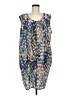 Carmakoma 100% Polyester Print Multi Color Blue Casual Dress Size M - photo 1