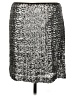 metaphor 100% Polyester Tweed Silver Casual Skirt Size L - photo 2