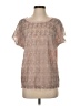 Silence and Noise 100% Polyester Silver Short Sleeve Blouse Size XS - photo 1
