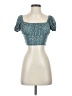 Shein Teal Short Sleeve Top Size 2 - photo 1