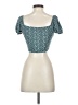 Shein Teal Short Sleeve Top Size 2 - photo 2