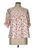 MELLODAY Red Short Sleeve Blouse Size L - photo 1