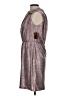 Melonie T Metallic Silver Cocktail Dress Size 10 - photo 5
