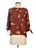 Papermoon 100% Polyester Burgundy 3/4 Sleeve Blouse Size XS - photo 1