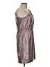 Melonie T Metallic Silver Cocktail Dress Size 10 - photo 4