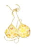 Unbranded Floral Yellow Swimsuit Top Size S - photo 1