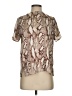 Worthington 100% Polyester Animal Print Brown Short Sleeve Blouse Size S - photo 1