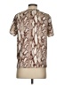 Worthington 100% Polyester Animal Print Brown Short Sleeve Blouse Size S - photo 2