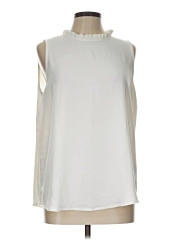 Olivia Grey Sleeveless Blouse (view 1)