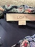Ann Taylor LOFT 100% Polyester Floral Blue Long Sleeve Blouse Size M - photo 7