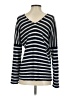 Vince. 100% Linen Stripes Silver Pullover Sweater Size S - photo 2