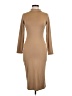Unbranded Solid Tan Casual Dress Size L - photo 1