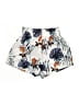 Shein 100% Polyester Tropical Ivory Shorts Size 4 - photo 1