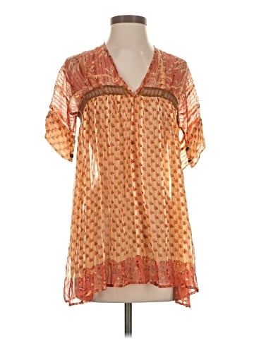 Dries Van Noten Short Sleeve Silk Top (view 1)