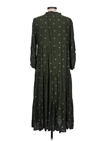 Madewell Tie-Neck Tiered Midi Dress in Stardot (view 2)