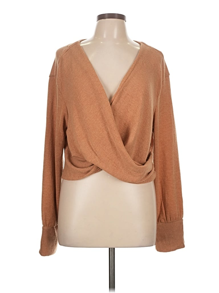 Pre-owned By Anthropologie Cardigan Sweater In Tan