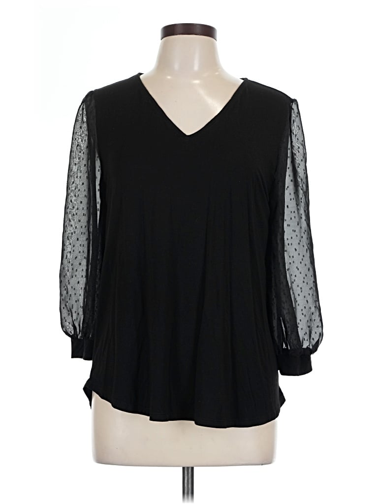 Pre-owned West Kei 3/4 Sleeve Blouse In Black
