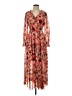 Unbranded 100% Polyester Paisley Orange Red Casual Dress Size S - photo 1